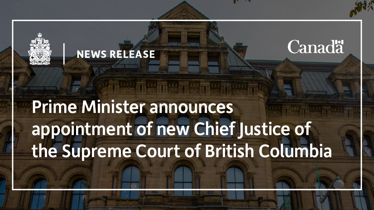 Prime Minister announces appointment of new Chief Justice of the